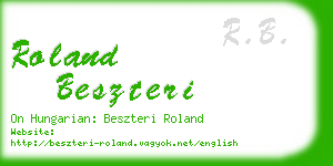 roland beszteri business card